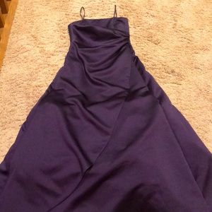 Full length purple dress